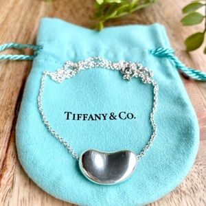 Tiffany & Co Authentic Elsa Peretti Bean Silver necklace/pendant